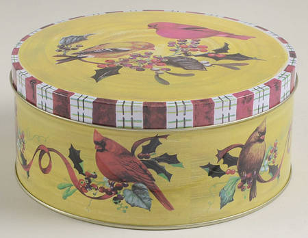 Winter Greetings Cookie Tin & Lid