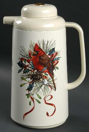 Winter Greetings Plastic Thermos/Carafe & Lid