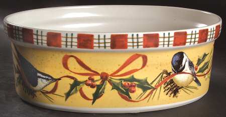 Winter Greetings 1.5qt Metal Buffet Server No Lid