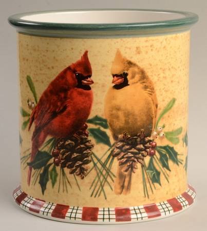 Winter Greetings Cookie Jar No Lid
