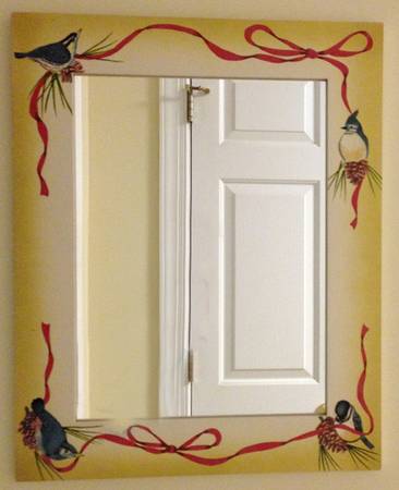 Winter Greetings Hanging Wall Mirror