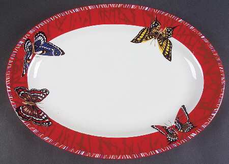 Maesto Red 14" Oval Serving Platter