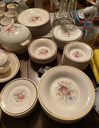 June Rose Rim Soup Bowl