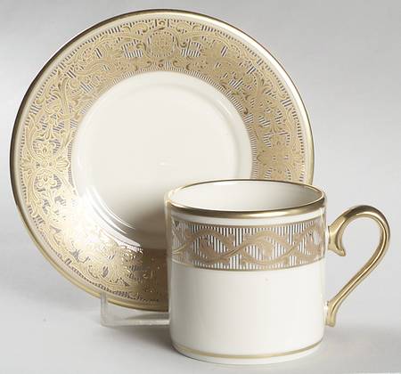 Haute Couture Flat Demitasse Cup & Saucer Set