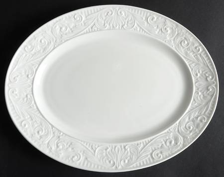 Damasse (No Trim) 13" Oval Serving Platter