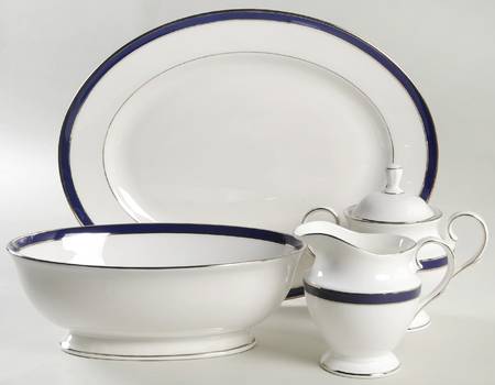 Federal Cobalt Platinum 5 Piece Hostess Set