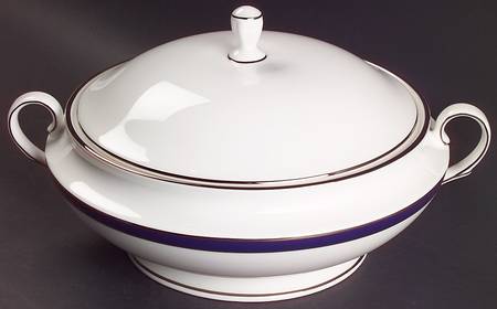 Federal Cobalt Platinum Round Covered Vegetable