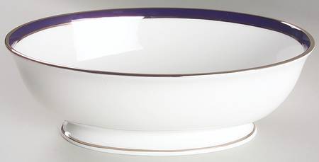 Federal Cobalt Platinum 9" Oval Vegetable Bowl