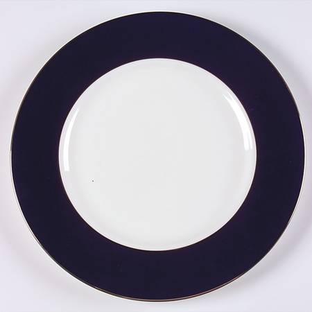 Federal Cobalt Platinum Accent Luncheon Plate