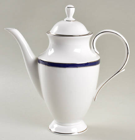 Federal Cobalt Platinum Coffee Pot & Lid
