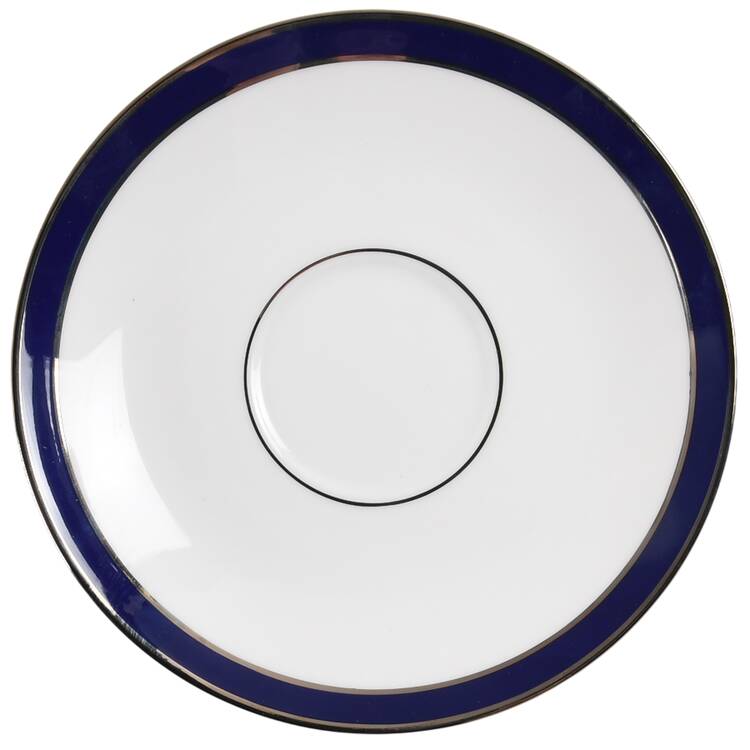 Federal Cobalt Platinum Saucer