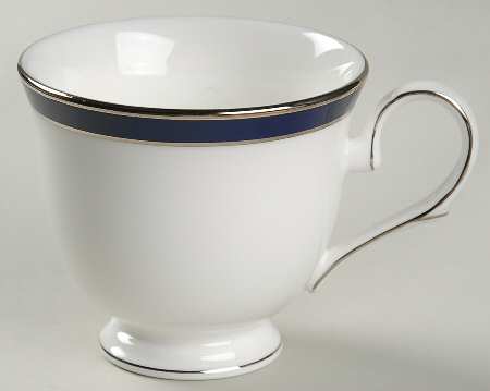 Federal Cobalt Platinum Footed Cup