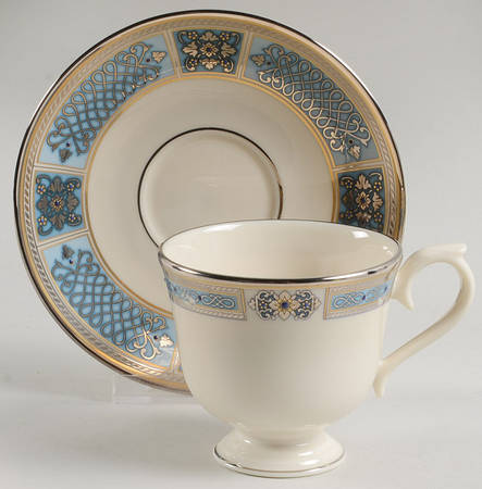 Jewels Sapphire Footed Cup & Saucer Set