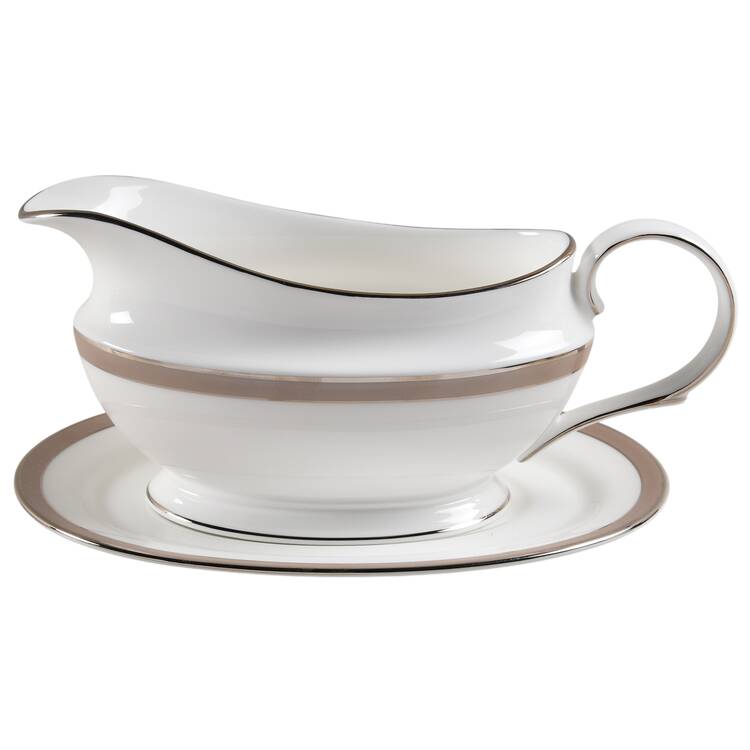 Onyx Frost Gravy Boat & Underplate