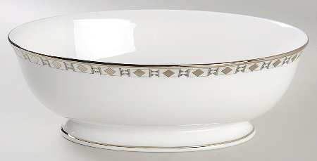 Prism Platinum 9" Oval Vegetable Bowl