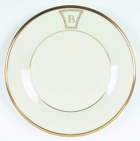 Eternal Tempo Monogram Luncheon Plate