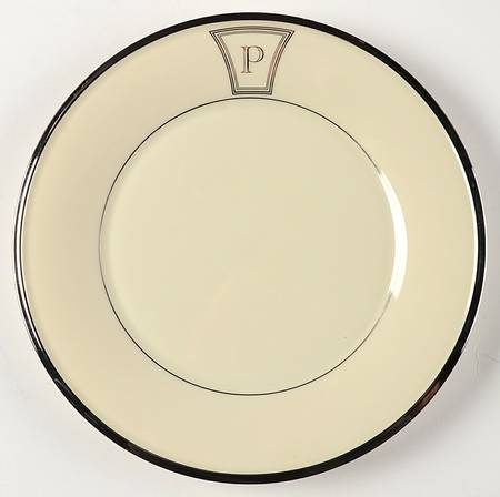 Solitaire Tempo Monogram Luncheon Plate