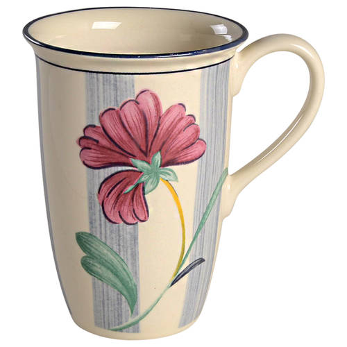 Poppies On Blue Botanical Mug