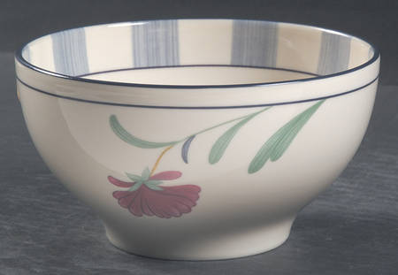 Poppies On Blue Botanical Rice Bowl