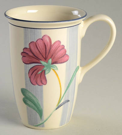 Poppies On Blue Botanical Mug