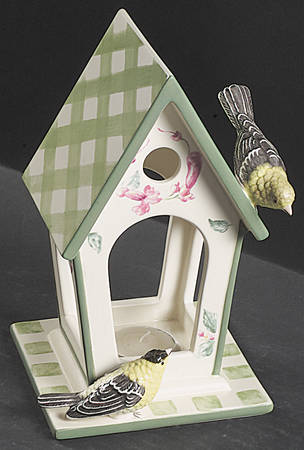 Summer Greetings  Birdhouse Lantern with Votive