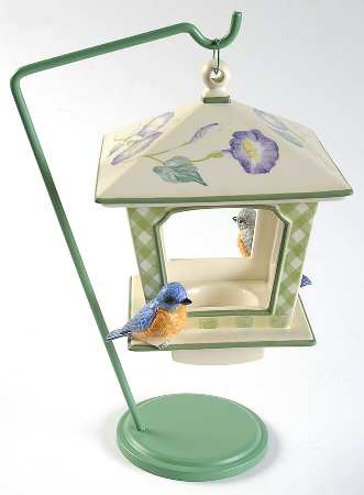 Summer Greetings  Birdhouse Lantern W/Stand