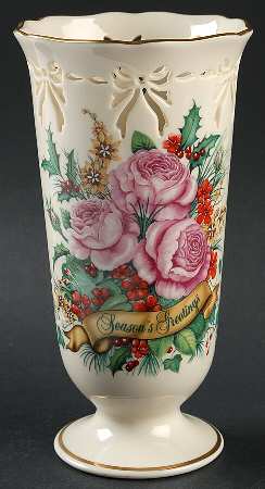 Victorian Rose Collection 8" Pierced Vase