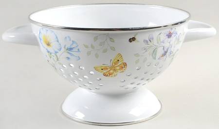 Butterfly Meadow Enamel Berry Colander