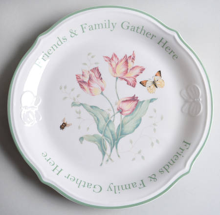 Butterfly Meadow 12" Sentiment Dessert Platter