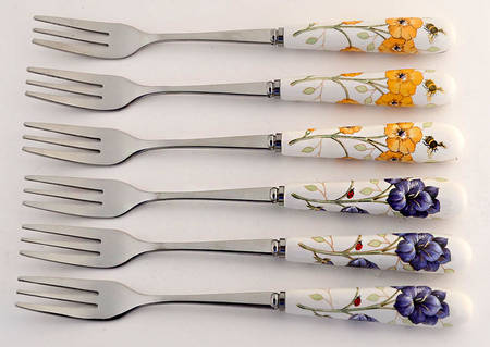 Butterfly Meadow Cocktail Fork - Set of 6 Motif 3 & 4 by Lenox
