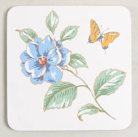 Butterfly Meadow Square Corkback Coaster