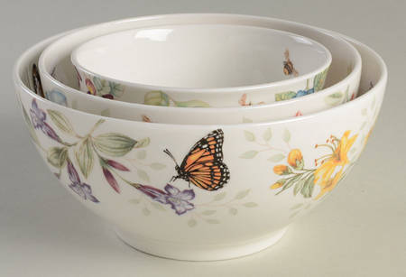 Butterfly Meadow (3 Piece) Nesting Bowl Set (5", 6", 7")