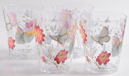 Butterfly Meadow Acrylic Double Old Fashioned - Set of 4