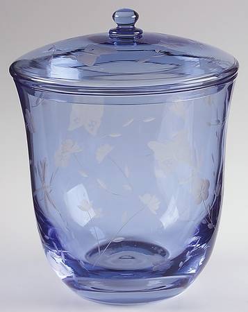 Butterfly Meadow Glassware Biscuit Barrel & Lid