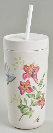 Butterfly Meadow Tall Bamboo Tumbler w/Lid & Straw