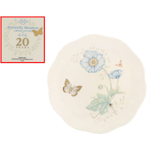 Butterfly Meadow Accent Luncheon Plate w/Gold Butterfly & 20th Ann
