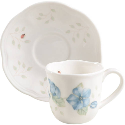 Butterfly Meadow Flat Demitasse Cup & Saucer Set