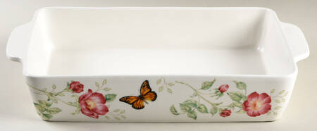 Butterfly Meadow 15" Rectangular Baker