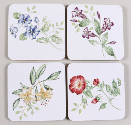 Butterfly Meadow (4 Pc) Cork Back Square Coaster Set