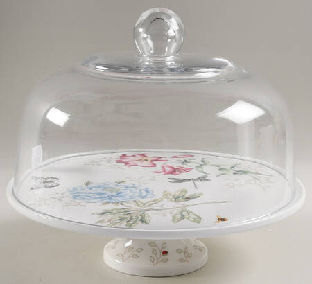 Butterfly Meadow 25th Anniversary Cake Stand & Glass Dome