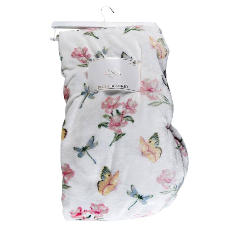 Butterfly Meadow King Size Plush Blanket by Lenox