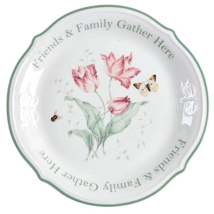 Butterfly Meadow 12" Sentiment Dessert Platter