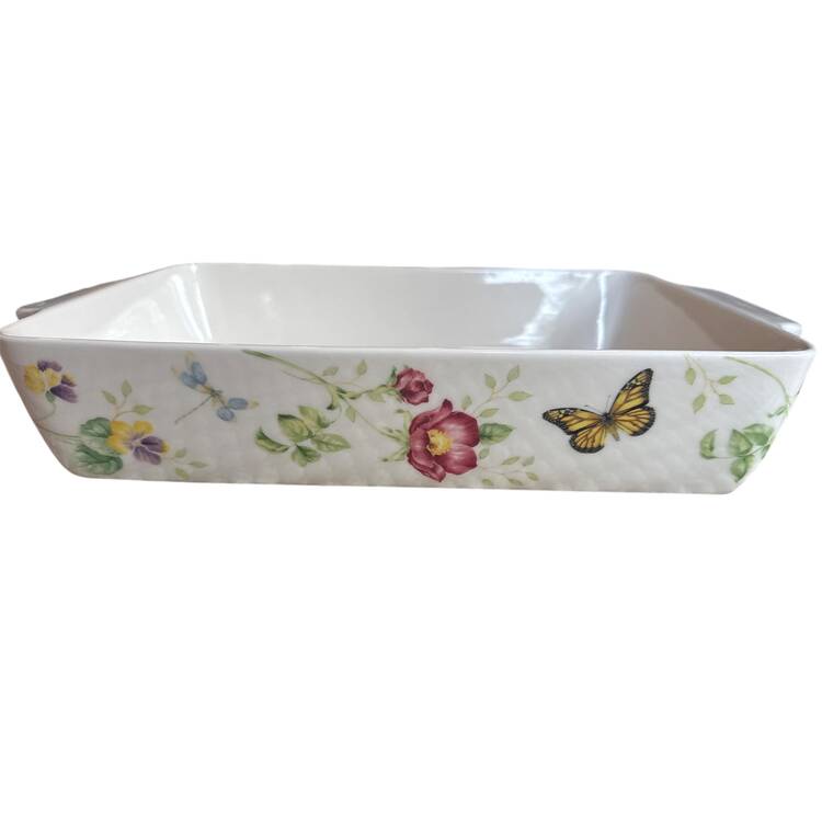 Butterfly Meadow 15" Rectangular Baker