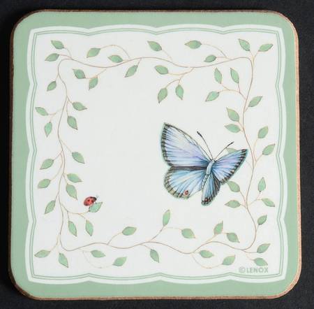 Butterfly Meadow Square Corkback Coaster