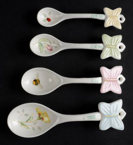 Butterfly Meadow (4 Pc) Ceramic Measuring Spoon Set