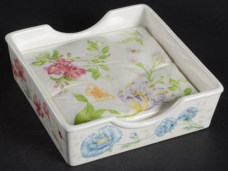 Butterfly Meadow Napkin Hold/Box w/Paper Napkin