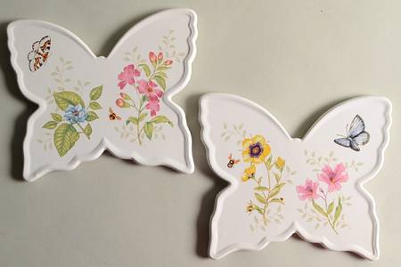 Butterfly Meadow Set of 2 Motif Trivets (#5 & 6)