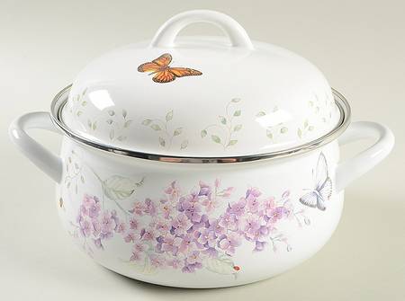 Butterfly Meadow 4 Quart Metal Covered Casserole