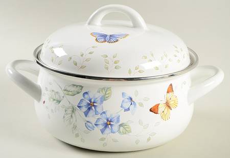 Butterfly Meadow 3 Quart Metal Covered Casserole