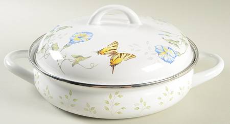 Butterfly Meadow 1 Quart Metal Covered Casserole